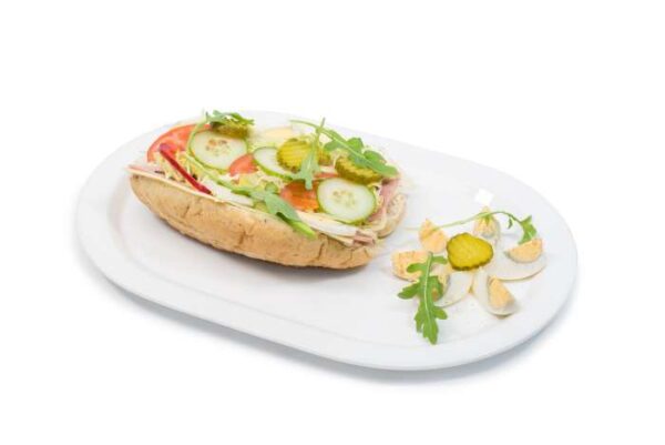 Broodje gezond Belegd met ham, kaas, ei en verse groente